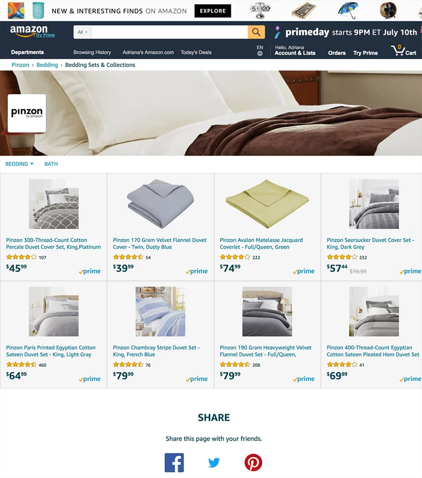 Amazon Store_product grid
