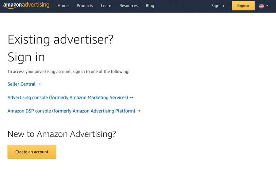 Amazon Advertising Console