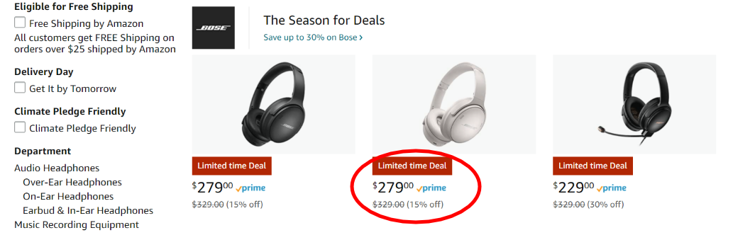 Limited time deal on Amazon