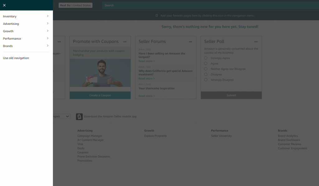 Amazon Seller Central "Inventory"