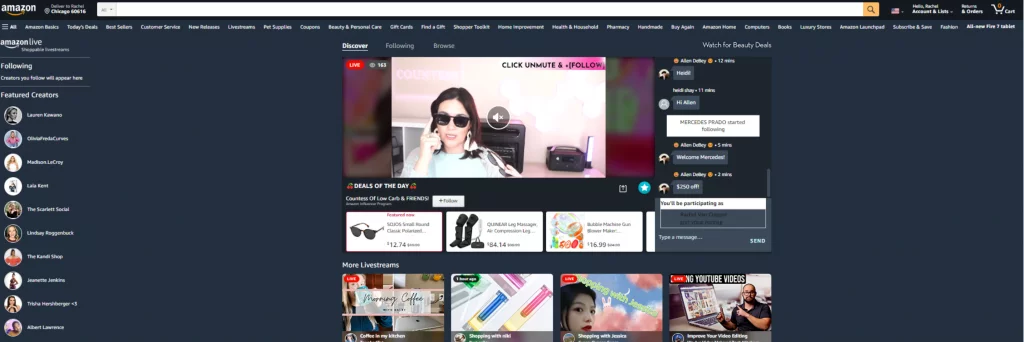 Live-Streaming on Amazon Live