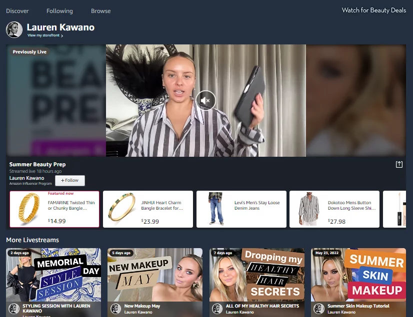 Amazon Influencer Lauren Kawano
