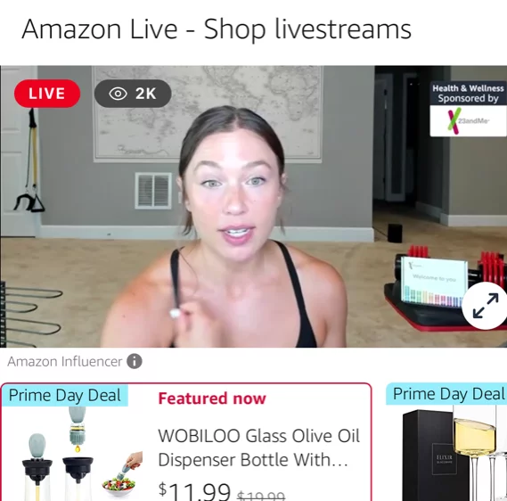 example of Amazon Live during Prime Day 2022