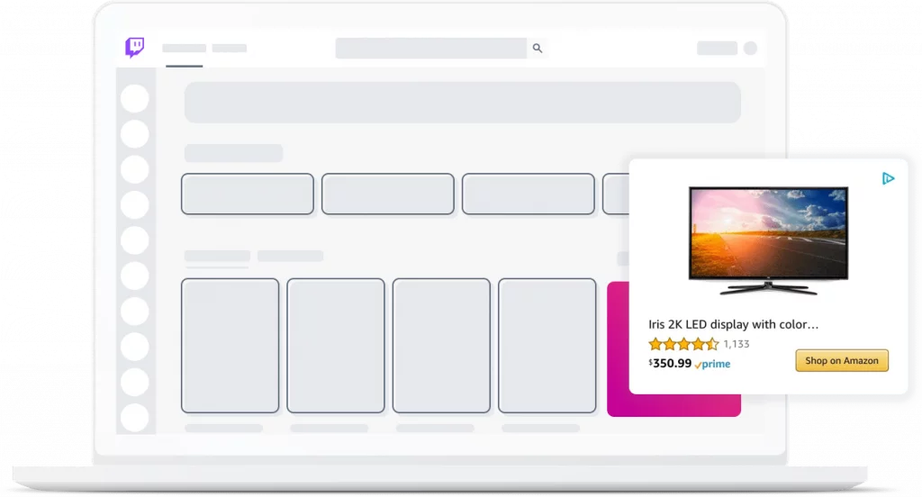 Example of a sponsored display ad on Twitch
